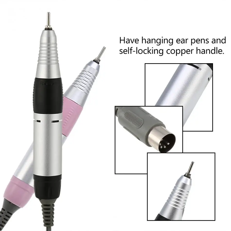 Профессиональная электрическая дрель для дизайна ногтей, ручка, пилочка для полировки, шлифовальная машина, наконечник, инструменты для маникюра, педикюра, аксессуары для ногтей