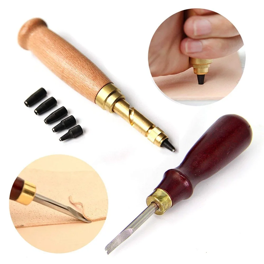Buy 19pcs Craft DIY Handmade Tools Leather Stiching