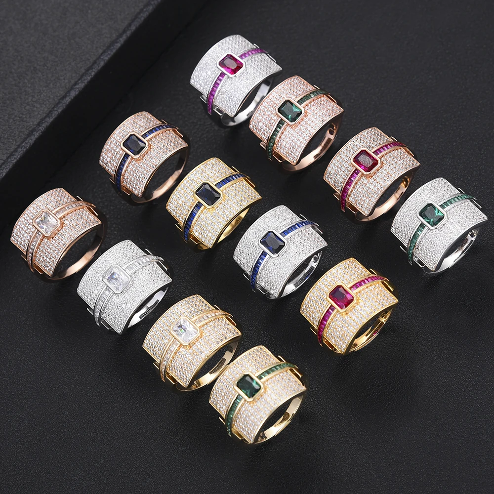 

Kellybola Monaco Design Luxury 925 Silver Engagement Dubai Punk Bridal Finger Ring For Women Wedding Statement Stackable Rings