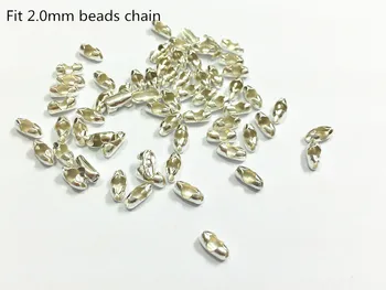 

(Choose Color First) 7mm*3mm 1000pcs/lot Oval Shape Silvery/Gold Plated Fit 2.0mm Ball/Bead Chain's Connectors