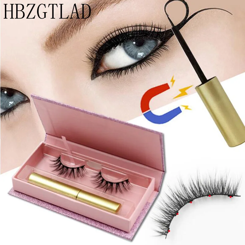 

NEW Magnetic Liquid Eyeliner & 3d Mink Magnetic False Eyelashes Set Waterproof Quick Easy Comfortable To Wear Make Up