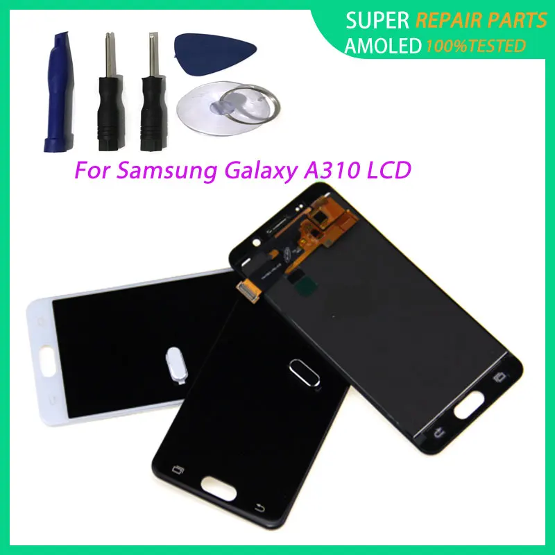 ЖК дисплей с регулировкой яркости для Samsung Galaxy A310 2016 A310F A310H A310M A310Y запасные части