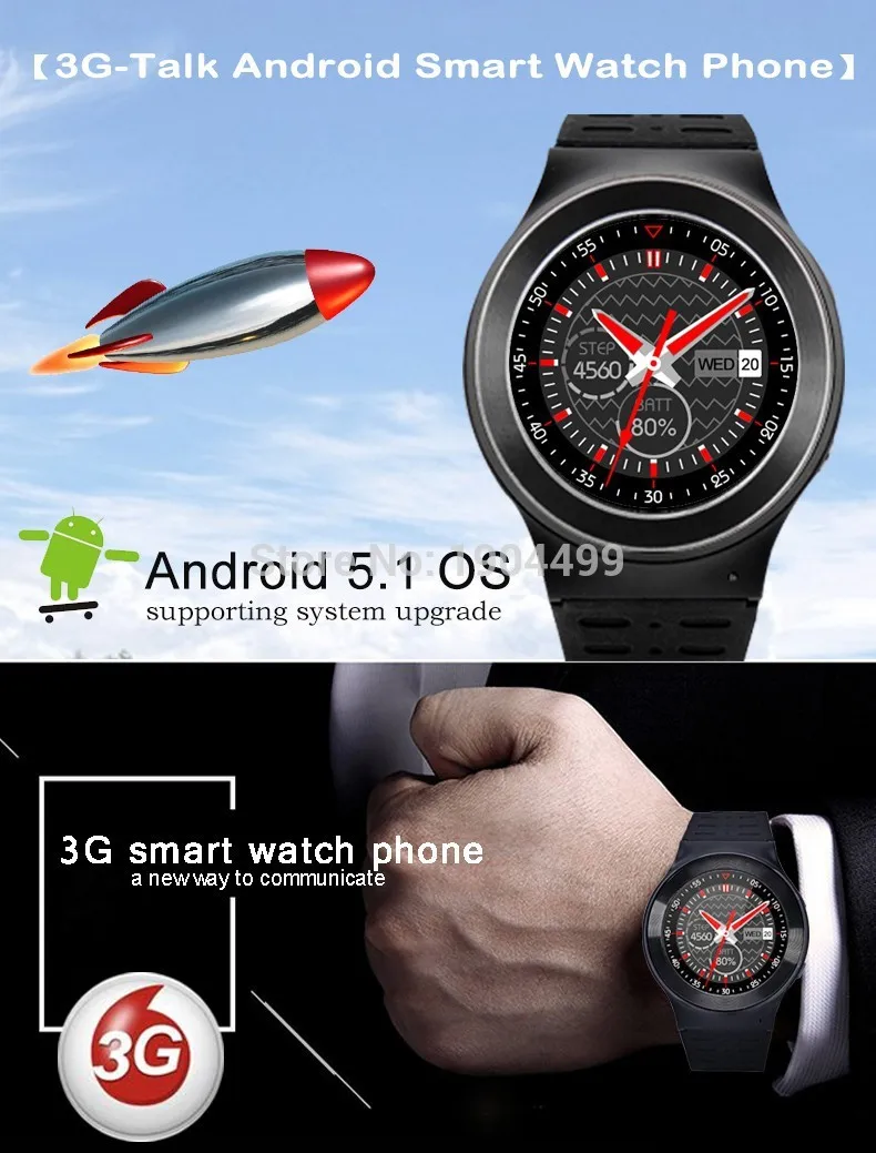 Лучшие продажи супер качество 3g Смарт часы телефон с gps wifi Пульс поддержка 5,0 HD высокой камеры лучше, чем kw88