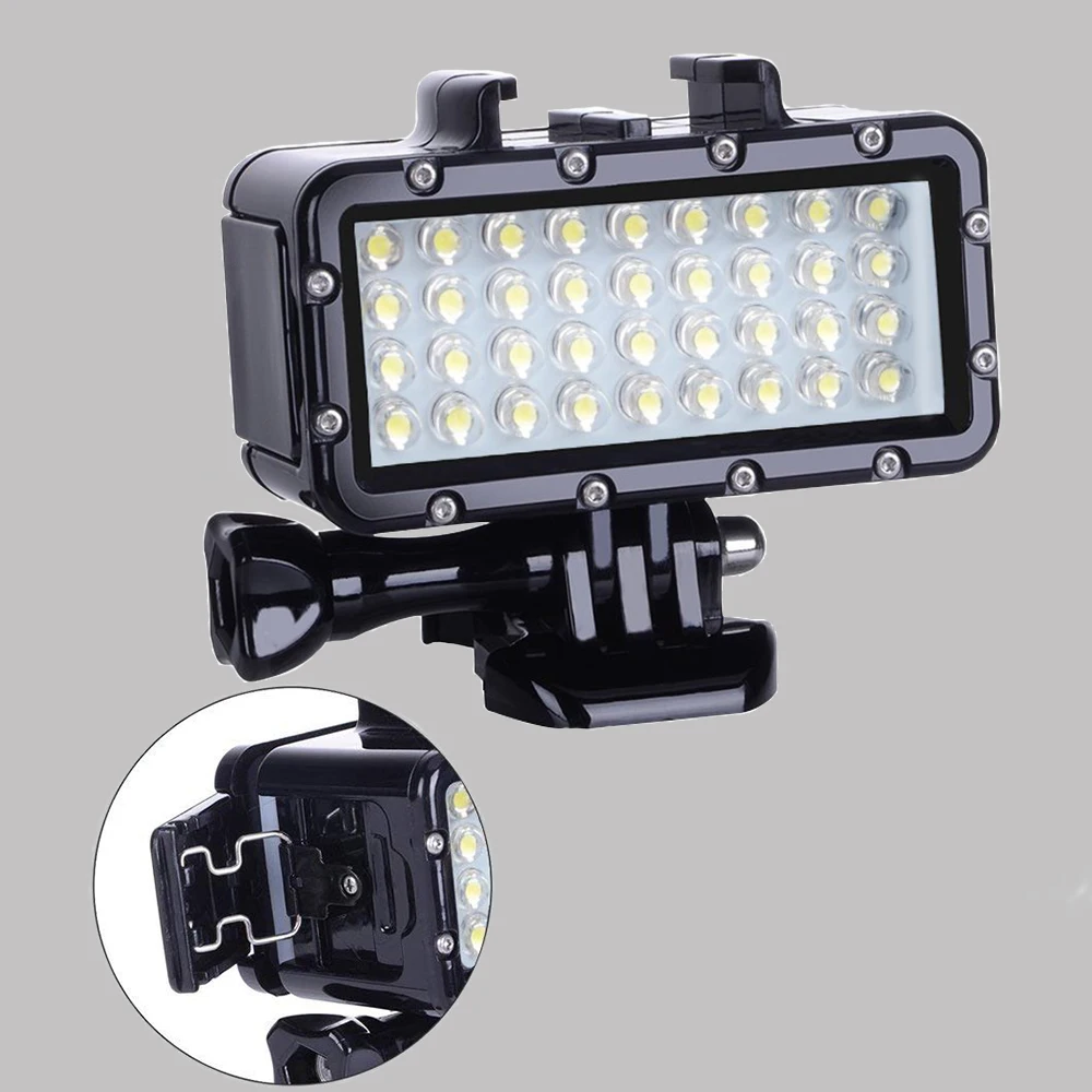 Newest 36 LED Bulbs Flash Light Diving Lamp Waterproof Fill Light For GoPro Xiaomi Yi lite 4k sj9000 Action Camera Accessories (22)