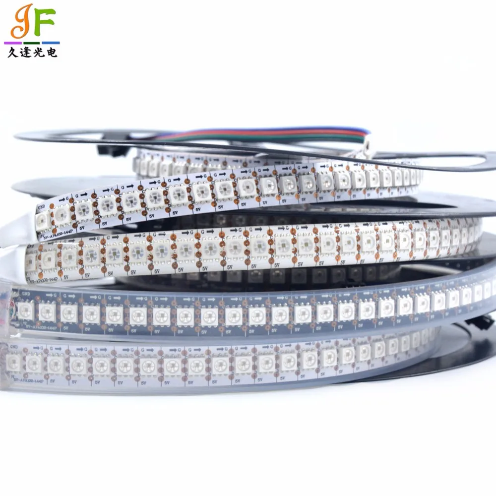 Светодиодная лента высокого качества 1x2 м 144 пикселей IP33 IP65 IP67 5050 RGB белый черный