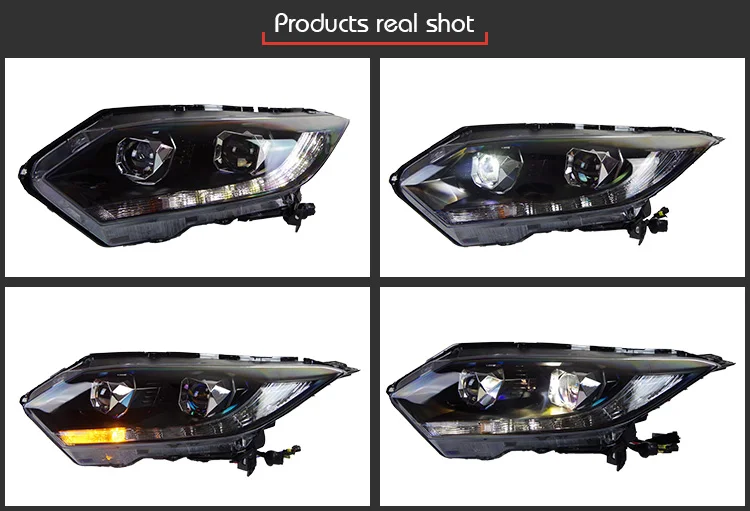 AKD автомобильный Стайлинг Головной фонарь для HRV vezel светодиодный фонарь- поворотные светодиодные фары дневного света двойные линзы Hid Bi Xenon автомобильные аксессуары