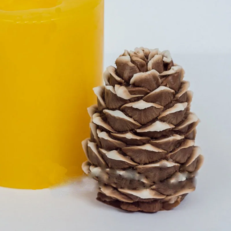 Силиконовые формы сосновый конус 3D форма для мыла пищевая форма для рождественской свечи форма для нового года