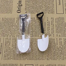 100 шт./лот одноразовые ложки Лопата Ложка домашний сад ABS десерт палка торт Совок Ложка-Лопатка ложка для мороженого столовые приборы для торжеств