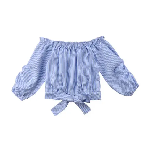 

2018 Casual Toddler Baby Girl Kids Off Shoulder Ruffle Tops Summer Shirt Clothes Size 3-10T