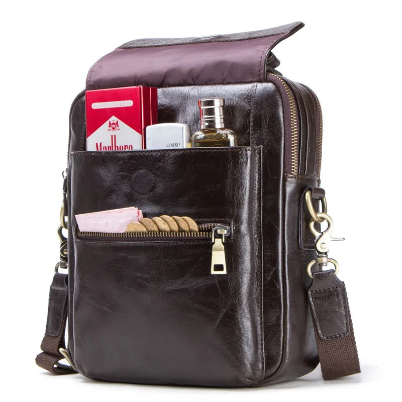 

New Luxury Cow Genuine Leather Messenger Bags Men Travel Business Crossbody Shoulder Bag For Man Sacoche Homme Bolsa Masculina