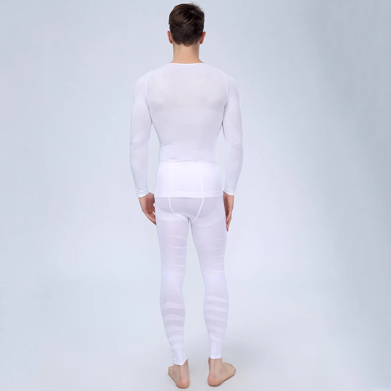 Men's Hip Body Shapers Pants Fat Burning Lifting Stovepipe Male Body Shaping Pants Shaper Socks Bottom Slim Corset Nine Pants
