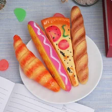 Funny Pizza Ball Pen Creative Simulation Bread BallPoint Pens Stationery Fridge Magnet Material Office School Writing Supplies pizza slice ball pens 2 pack