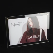 A4 акриловый плексиглас плакат рамки для фотографий настенное крепление художественный дисплей прямоугольник плавающий сертификат рамка для выставки