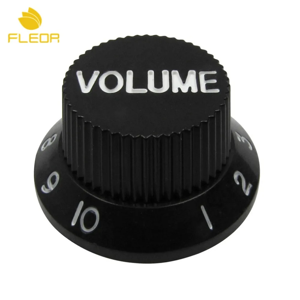 Buy FLEOR 50pcs Black Guitar Knobs Volume Speed Knobs