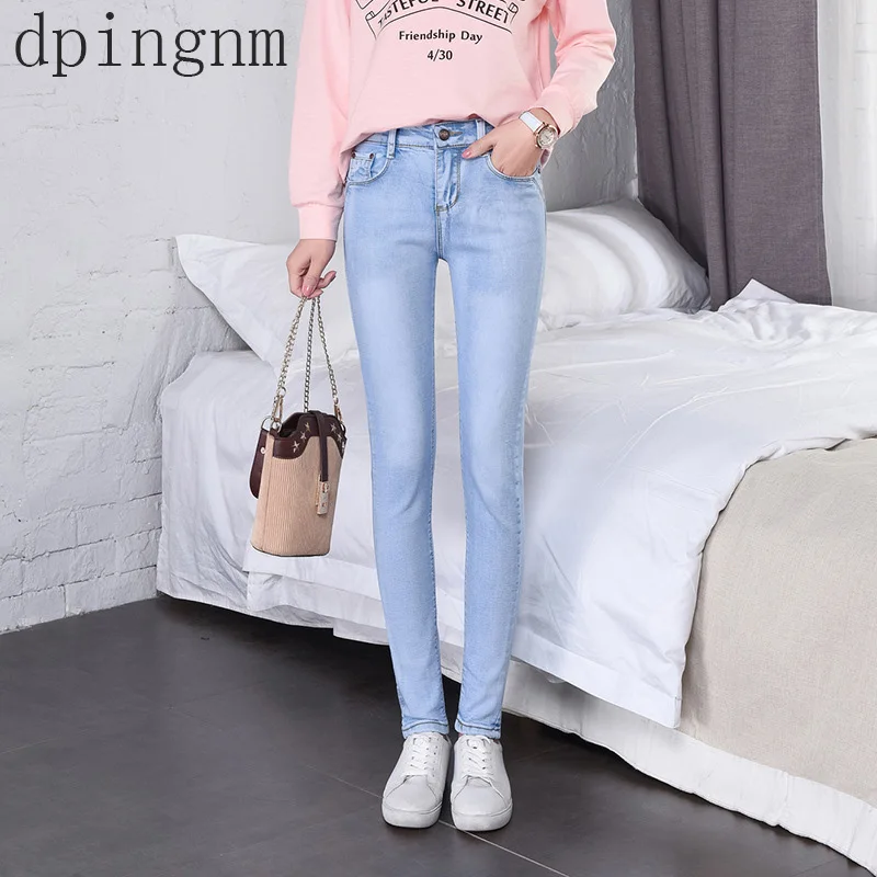 

Skinny Jeans Woman Autumn winter High waist Women Fashion Slim Jeans Female washed casual skinny Stretch pencil Denim Pants