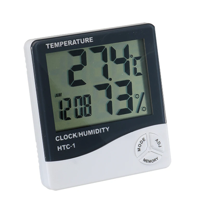 

HTC-1 LCD Digital Thermometer Hygrometer Electronic Temperature Humidity Meter Weather Station Indoor Outdoor Tester Alarm Clock