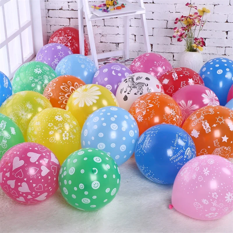 

12inch 2.8g animal print balloon monkey elephant lion birthday party decorations kids 2019 new birthday party decorations