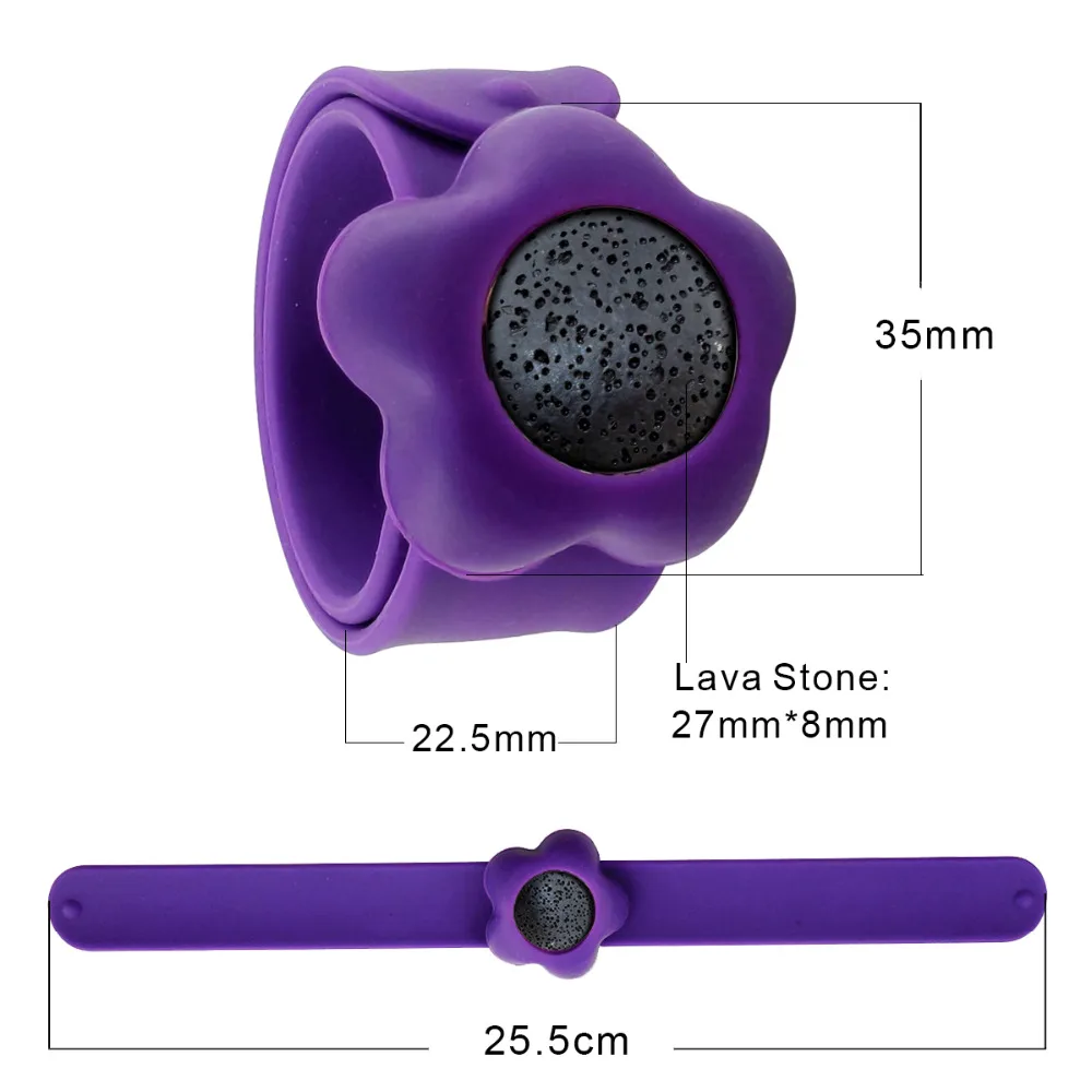 Красочный силиконовый браслет натуральный камень лавы эфирное масло диффузор браслет от комаров