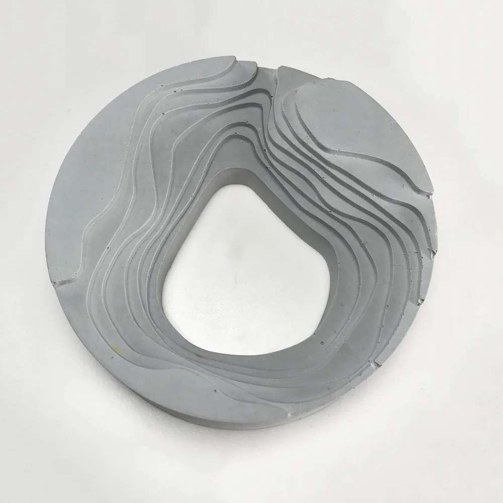 

New Creative terrace shape desktop decoration silicone mold cement silicone model