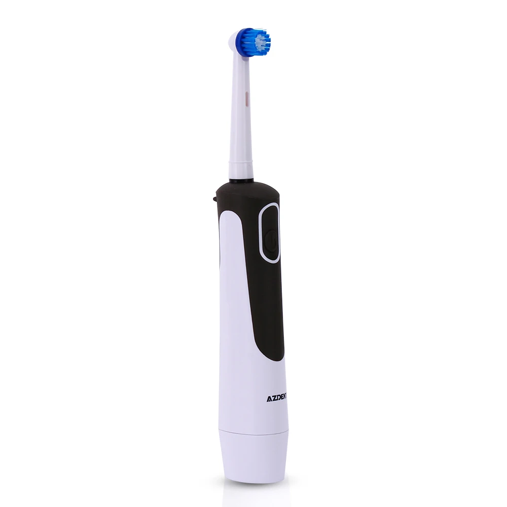 AZDENT Горячая AZ-2 Pro Электрический вращающаяся зубная щетка тип батареи без перезаряжаемые зубы зубная щетка с 4 сменные головки для взрослых
