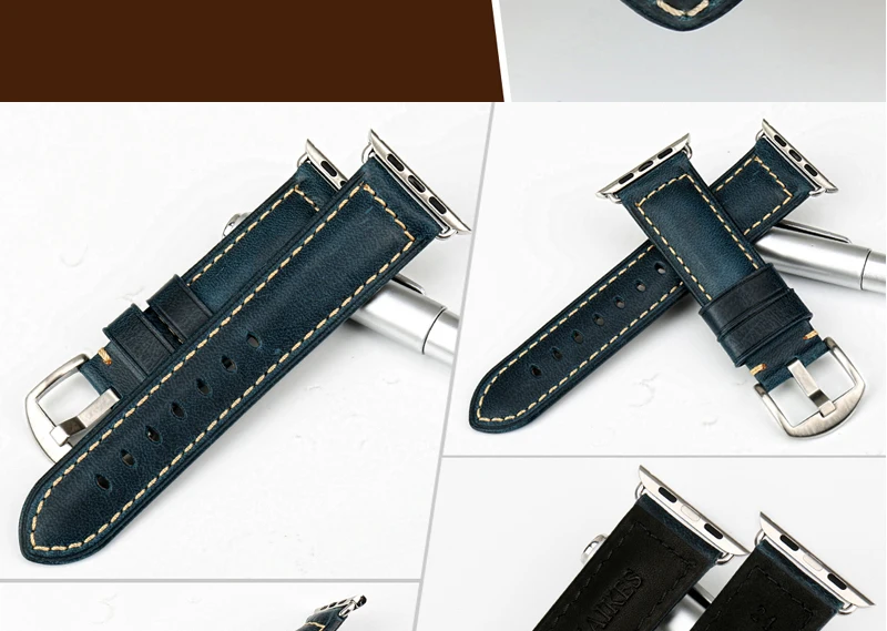 MAIKES винтажный ремешок из коровьей кожи для часов Apple Watch 44 мм 40 мм 42 мм 38 мм серия 4 3 2 1 iWatch ремешок для часов Apple Watch ремешок
