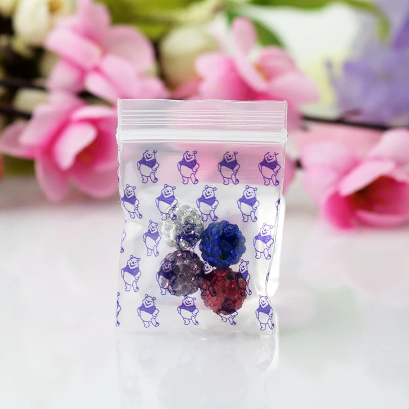 Resealable Plastic PE Clear Zip Lock Bags 100pcs 3.5x5cm Jewelry