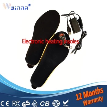 

USB Heating Insole Winter Outdoor thick plush insole camping ski shoes insoles for Men Women EUR 41-46# Black