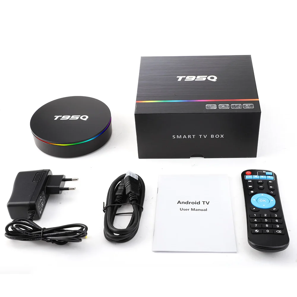 

Amlogic S905X2 Android 8.1 TV BOX T95Q 4K Smart Media Player T95Q 4GB RAM 32gb DDR4 Quad Core 2.4G&5GHz Wifi PK X96 MAX TVBox