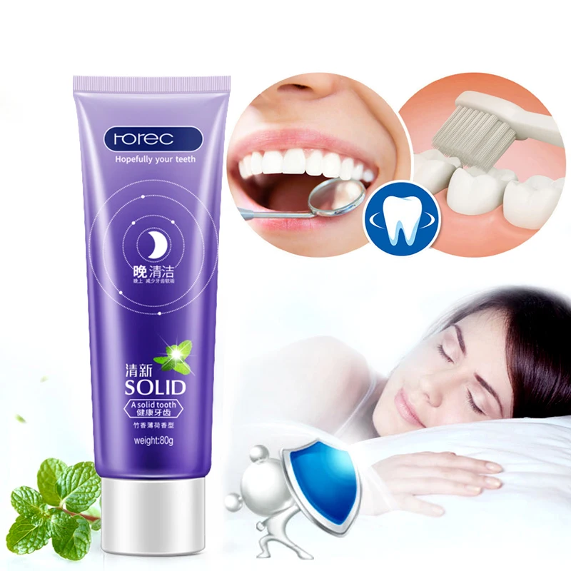 ROREC Mint Fresh Toothpaste Reduce Gingivitis Dentifrice Clean Dental
