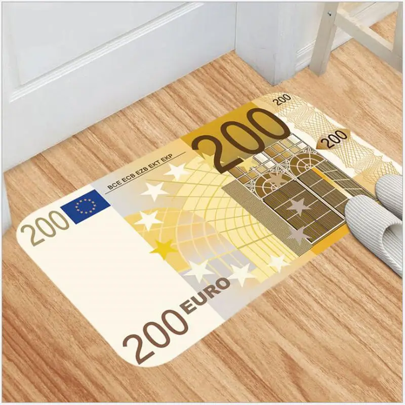 AOVOLL креативный евро-Валютный нескользящий коврик для ванной, кухни, ковры для дома, гостиной, ковер, дверь детской комнаты, коврики - Цвет: 01