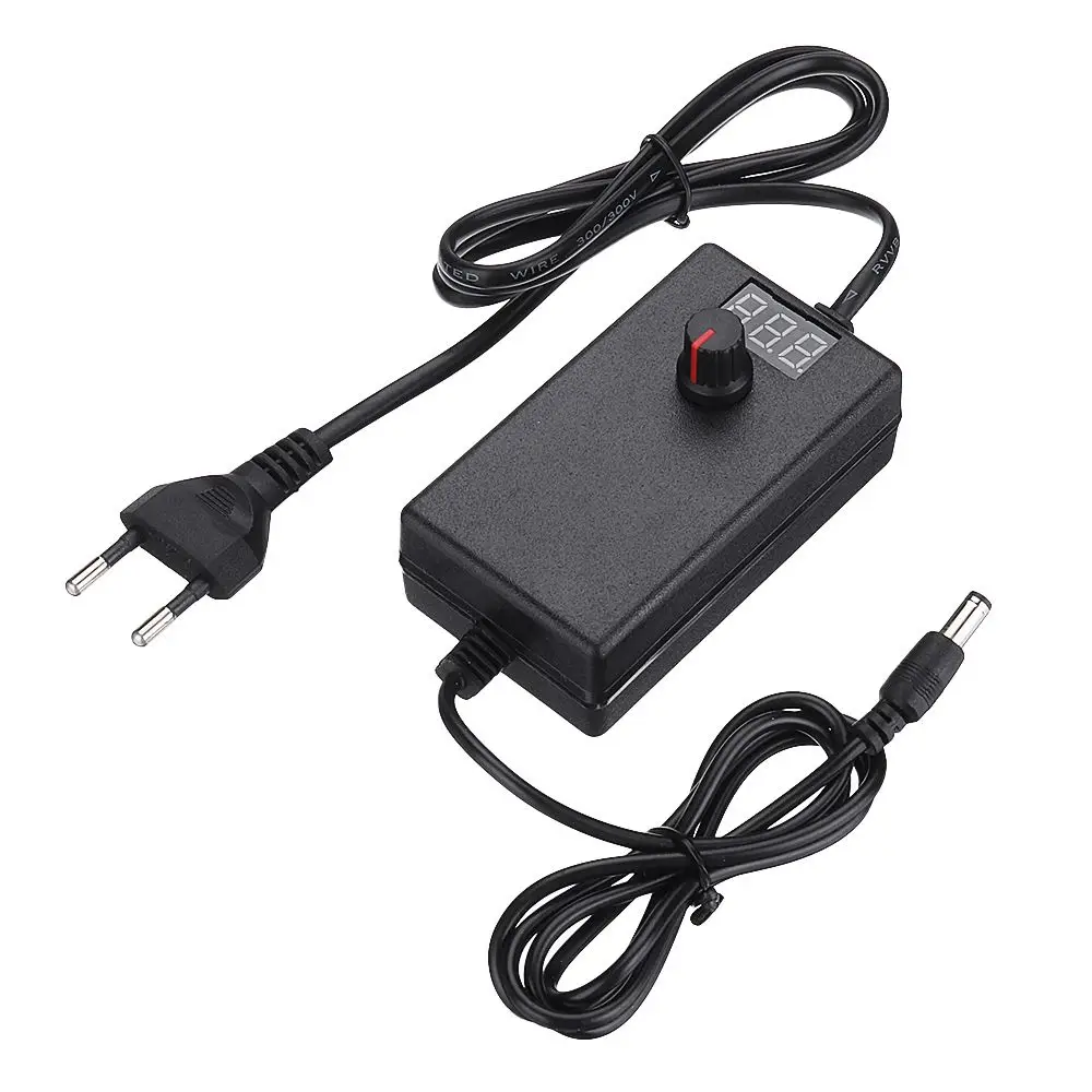 

Adjustable AC to DC 3V-12V Universal adapter with display screen voltage Regulated power supply adaptor Led Strip lamp