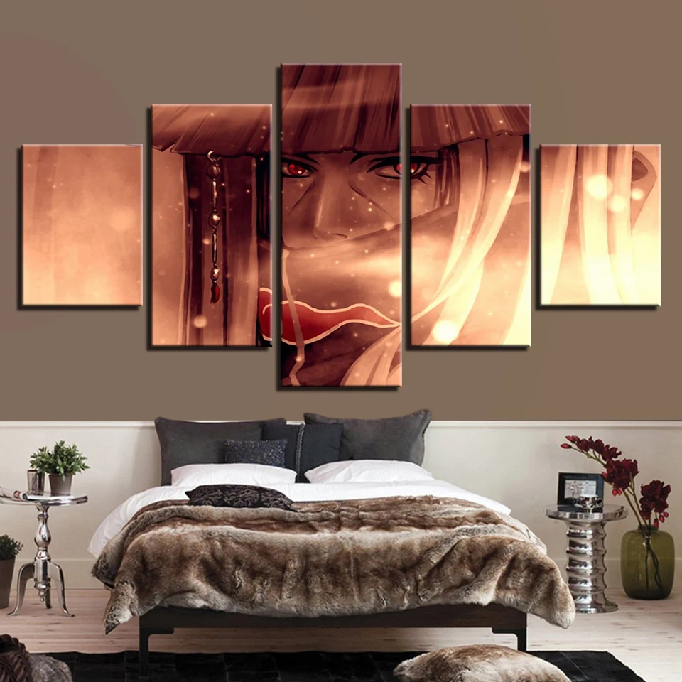 

Canvas Painting HD Prints Home Decor 5 Pieces Naruto Anime Wall Art Cartoon Modular Pictures Creative Kids Room Artwork Poster