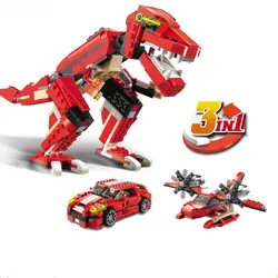 3116 город 3 в 1 красный ринг тираннозавр рекс мощность фигурные блоки Совместимые строительные игрушки для детей подарок