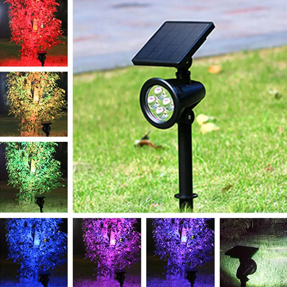 

HobbyLane LED Solar Powered Lawn Lamp 8 Color Changing LED Spot Light Waterproof Outdooor Garden Lawn Landscape Lamp