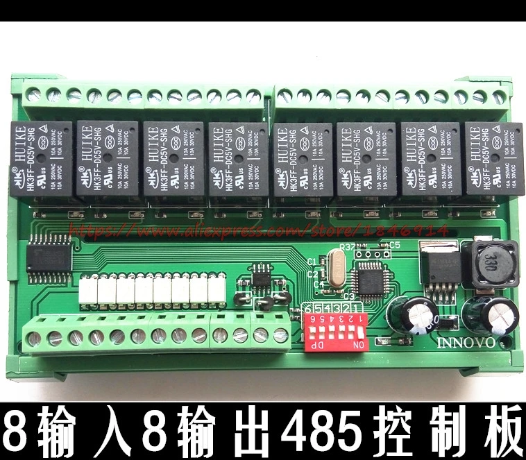 

Free shipping 8 serial bus 485 relay module 8 output control board computer control relay 8 input