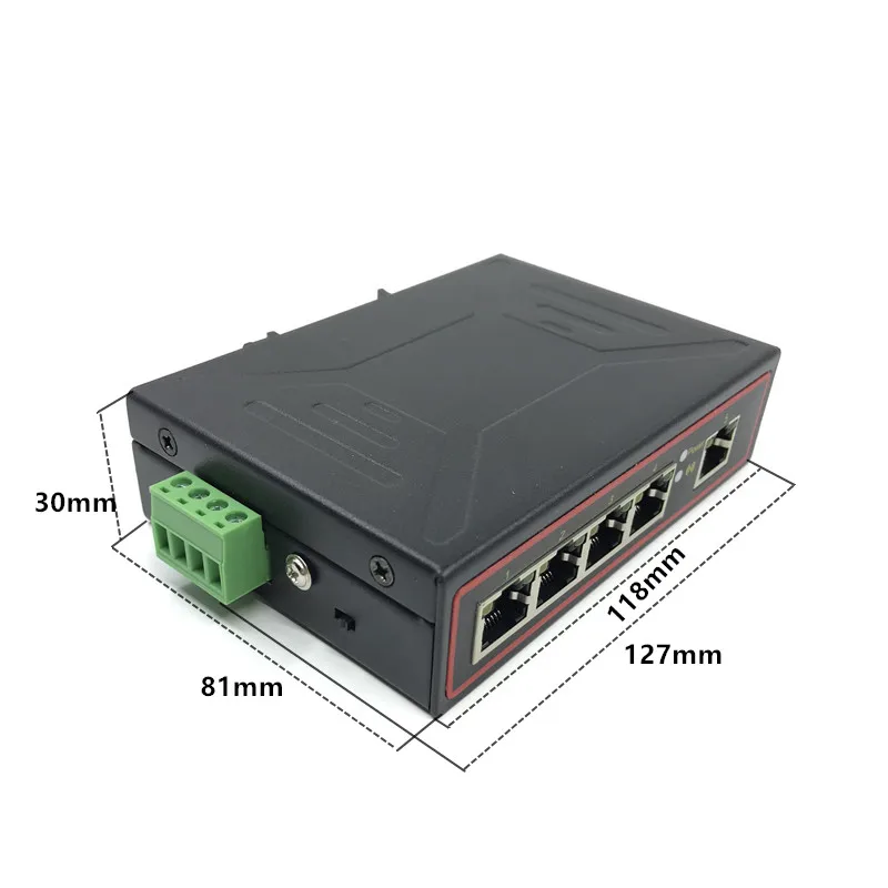 Промышленный Переключатель 10/100 Мбит/с RJ45 5 порт ethernet промышленные switch5V-58V 5 плата с портами ethernet сетевой коммутатор