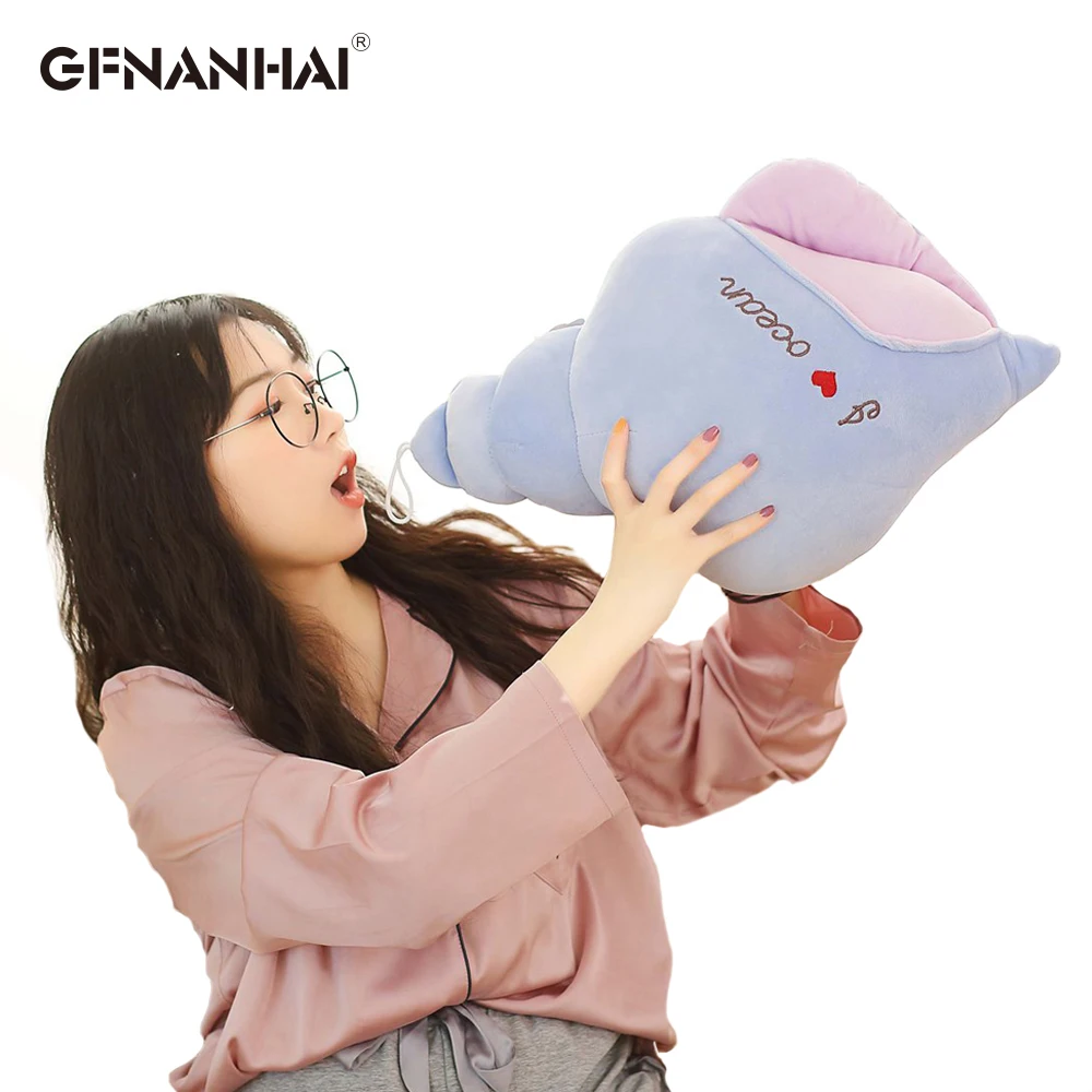 

1pc 40/50CM Simulation Cute Conch Plush Toys Soft Real Like Ocean Pillow Dolls Stuffed Toys Children Baby Home Decor Gifts