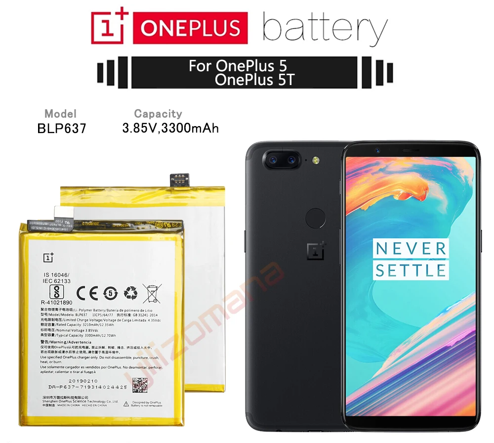 Аккумулятор ONEPLUS для телефона OnePlus 5/5 T A5001 A5010 BLP571 3210/3300 мАч, высококачественные Сменные Аккумуляторы, бесплатные инструменты