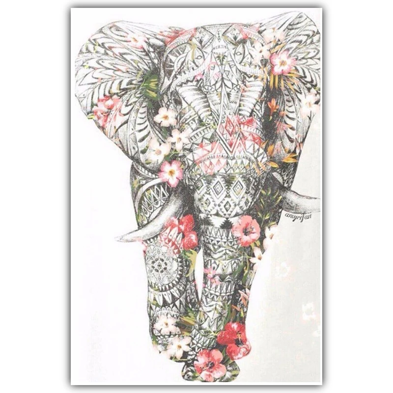 

5D DIY Diamond Painting Elephant Diamond Mosaic Picture Rhinestone Flower Diamond Embroidered Cross Embroidery Home Decor