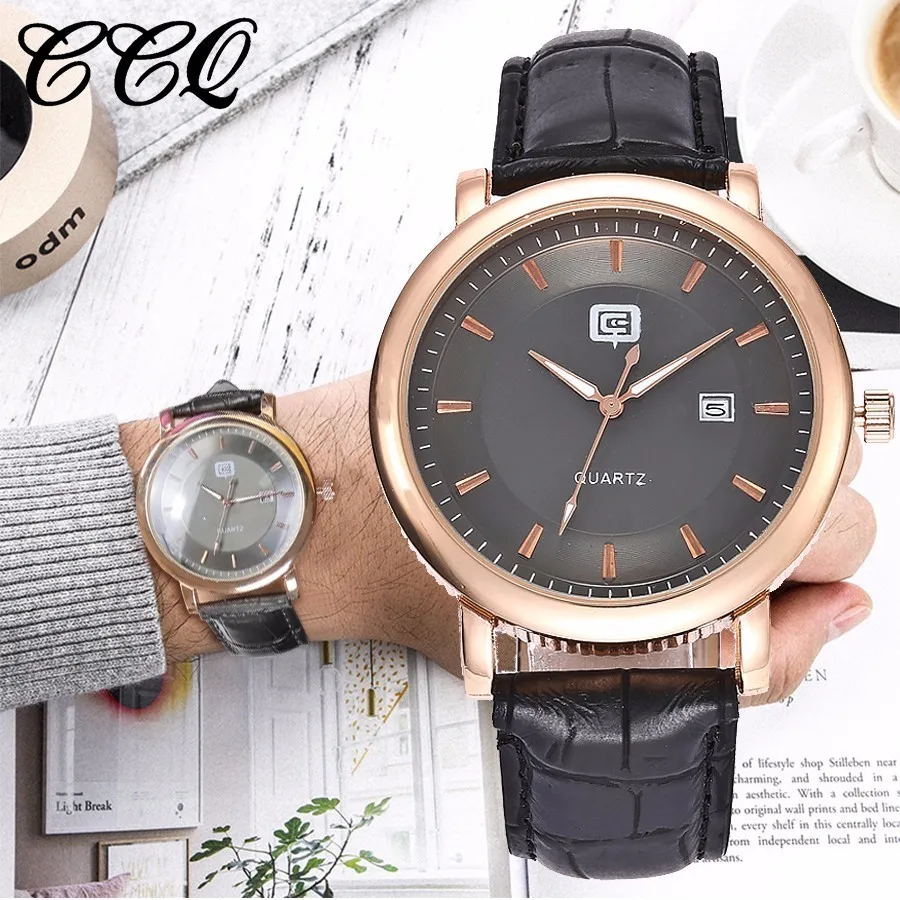 

Mens Watches Top Brand Luxury CCQ Watch Men Fashion Business Quartz-watch Minimalist Belt Male Watches Relogio Masculino