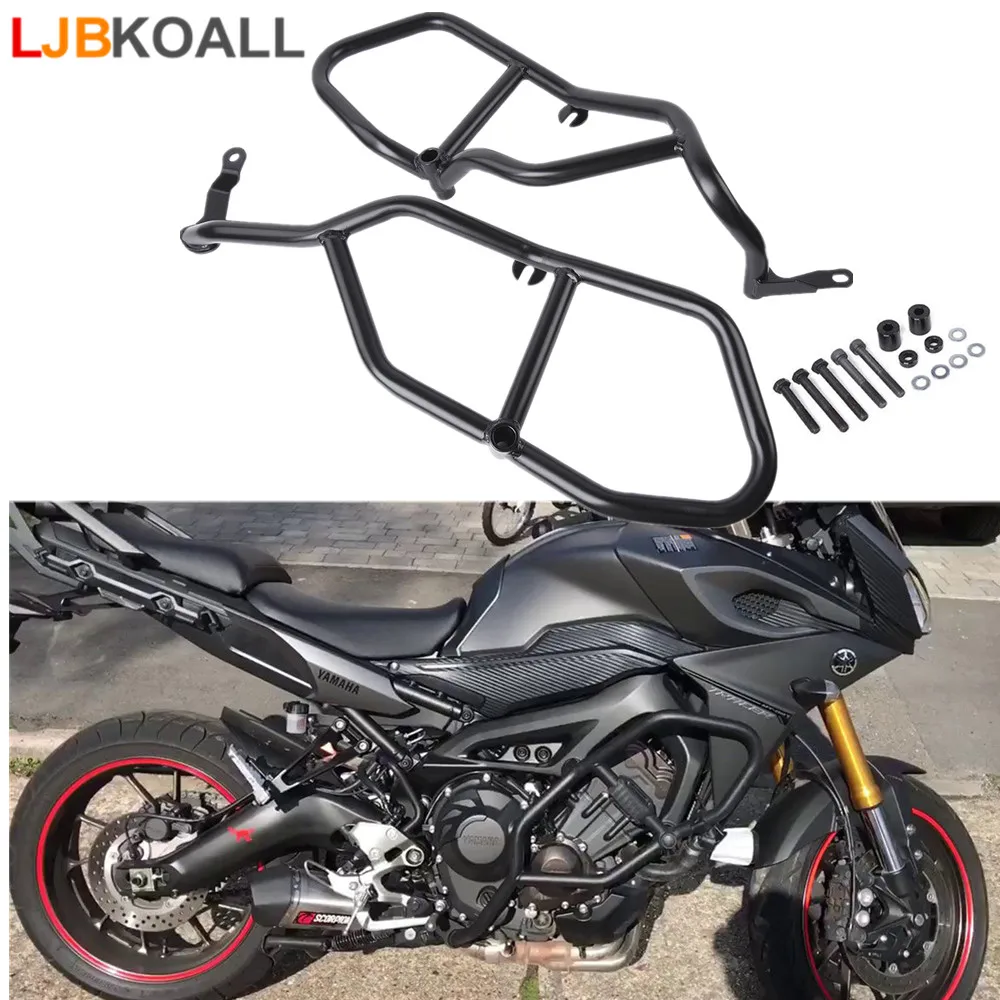 Black Motorcycle Engine Protective Guard Crash Bar Frame Protector For