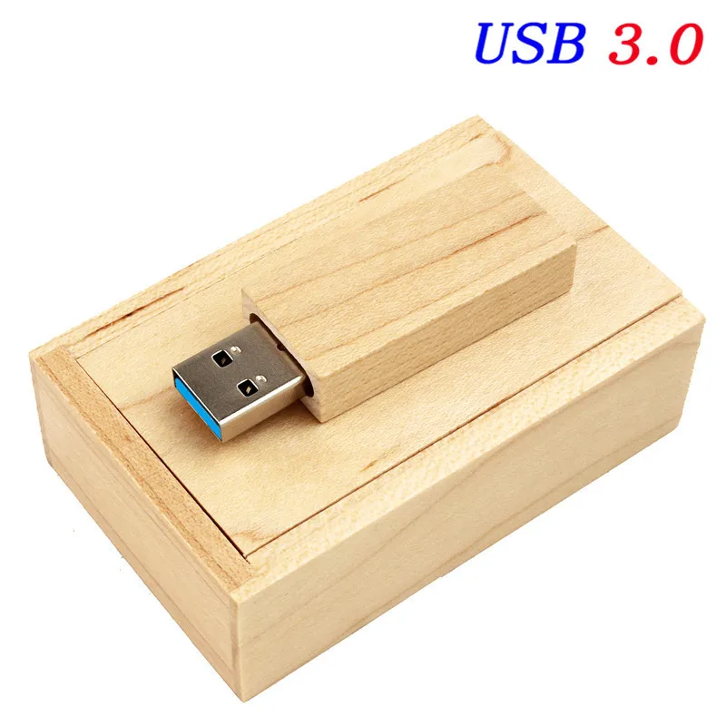 SHANDIAN фотография клиента Логотип Деревянный usb+ Подарочная коробка usb флеш-накопитель usb 3,0 деревянная Флешка 8 ГБ 16 ГБ 32 ГБ свадебные подарки - Цвет: Maple wood box