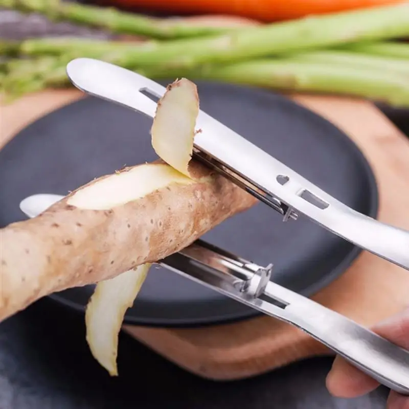 Нержавеющая сталь овощечистки спаржа картофеля кухонный, для удаления цедры инструмент с ручкой легко Применение чистый 20*6 см