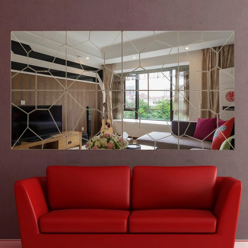 56 pcs Diy Superfície do Espelho Quebrado espelho de Decoração Para ...