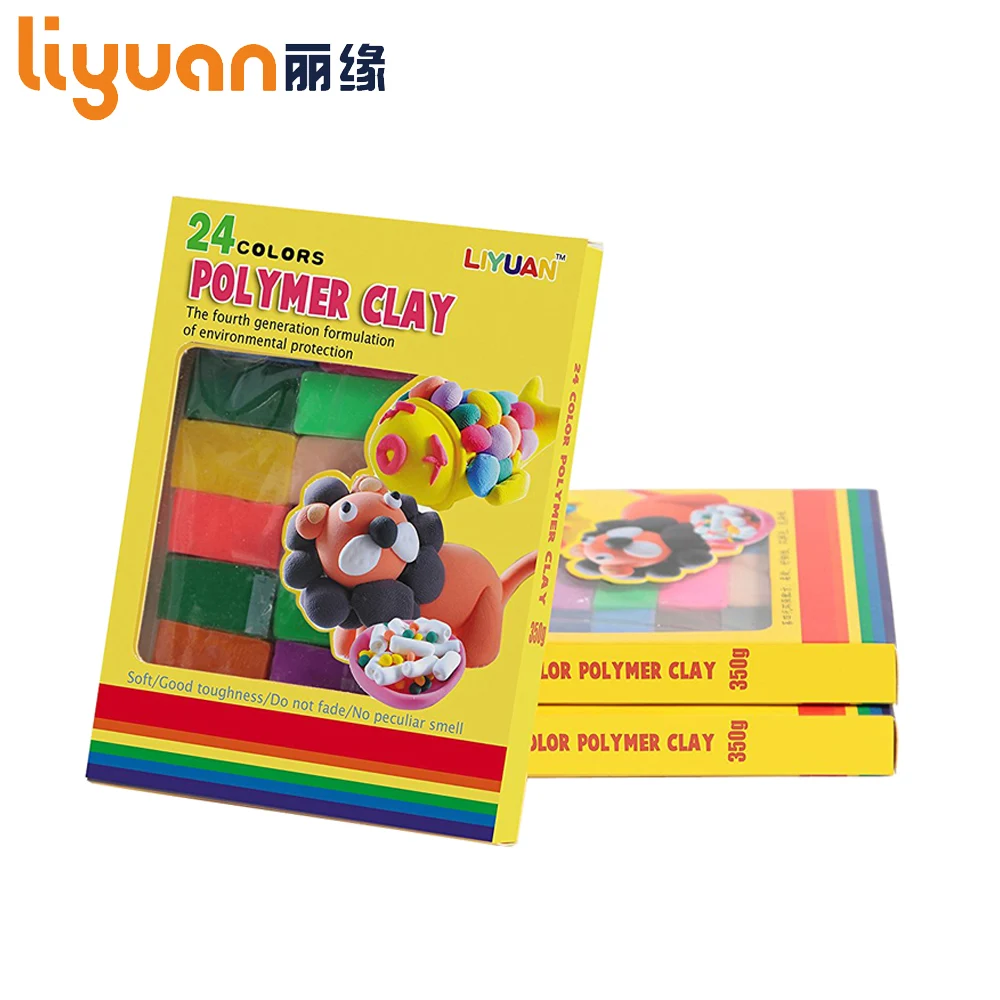 

24 Colors DIY Handmade Clay Mud Polymer Clay Fimo Modeling Block Playdough Kids Plasticine Toy with Free Three-piece Tool