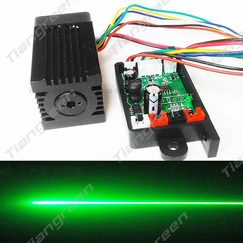 

tgleiser Focusable 532nm 200mW green laser module 12V RGB stage light accessory TTL mini laser machine free glasses