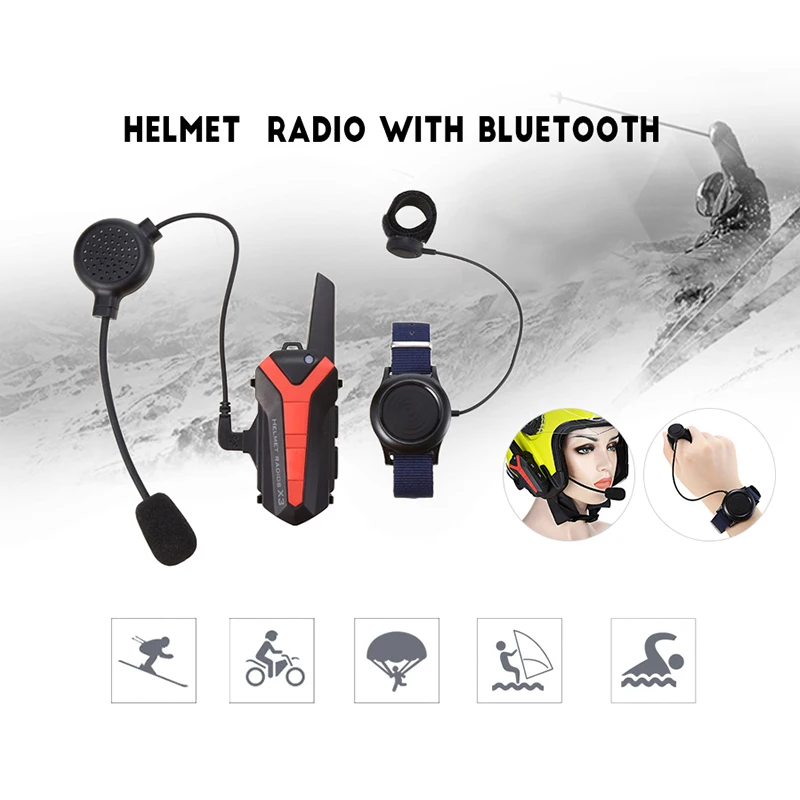 X3PLUS Motorcycle Helmet FM Radio Bluetooth Headset Interphone