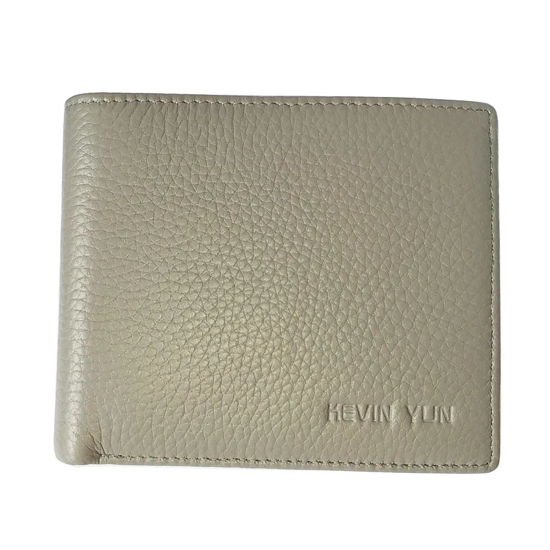 Men's Genuine Leather Bifold Wallet - Short Design with ID and Credit Card Holder