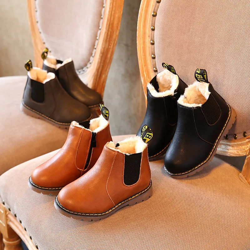 2019 Autumn Child Riding Boots Winter Warm Fur Leather Snow Boots Fashion Boys Girls Casual Ankle Rubber Boots Cotton Shoes 2019 Autumn Child Riding Boots Winter Warm Fur Leather Snow Boots Fashion Boys Girls Casual Ankle Rubber Boots Cotton Shoes