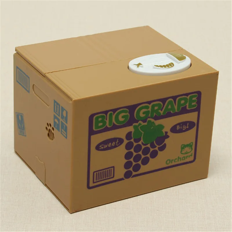 Electric Cute Cartoon Automated Lovely Cat Panda Stealing Bank Saving Box Coin Bank Gift for Children Kids Toy